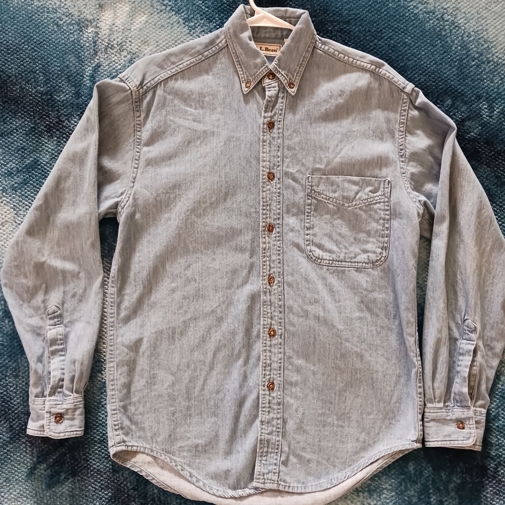 Vtg L.L. Bean Denim Shirt
